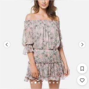 MISA Los Angeles Darla Smocked Off the Shoulder Dress Size M